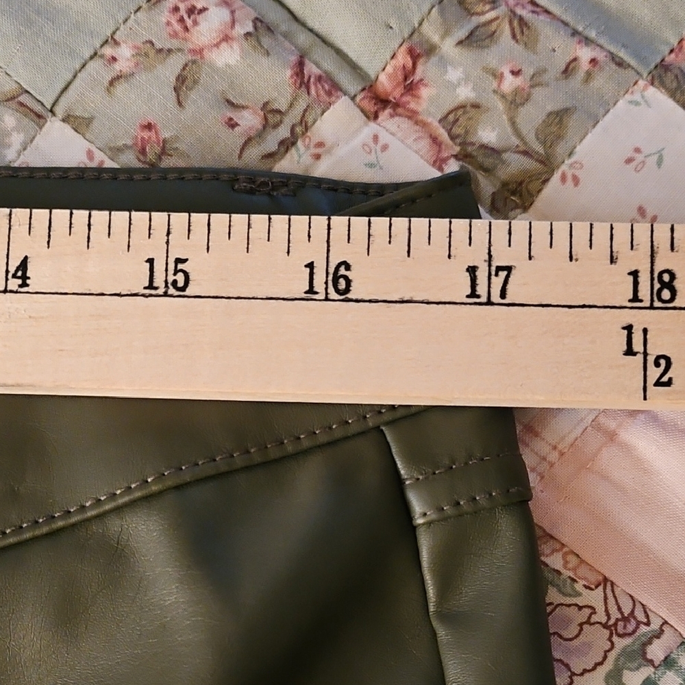Wild Fable Olive Green Faux Leather Bootcut - Size 12 - Picture 4 of 12